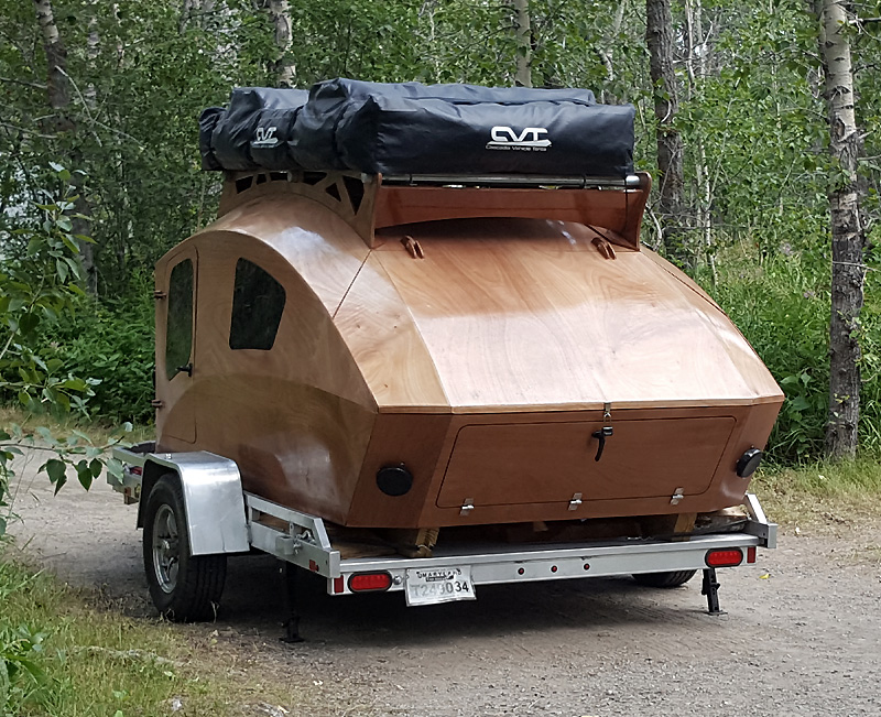 Wooden camper trailer
